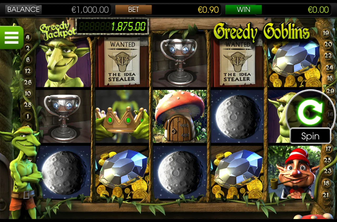 The treehouse grid at load with the jackpot ticker reading 1,875