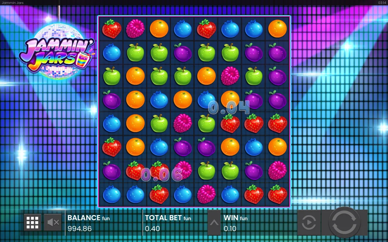 A blueberry and strawberry cluster paying a small amount, balance 994.86